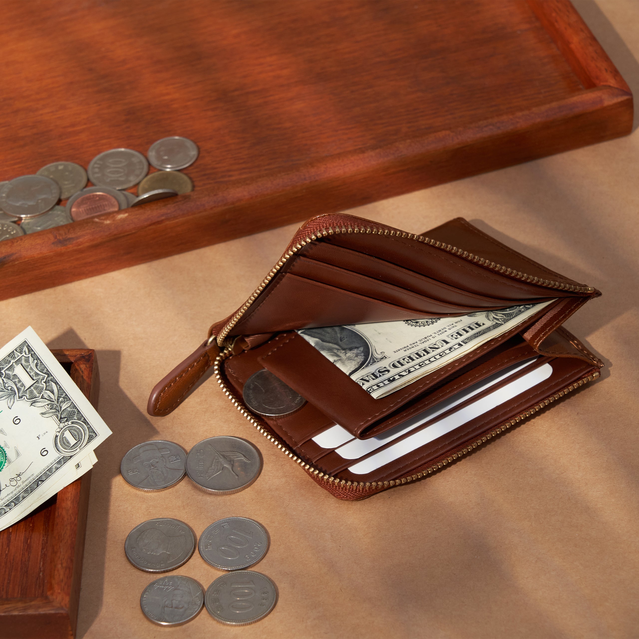 Alba L Zip Wallet|Vintage Leather
