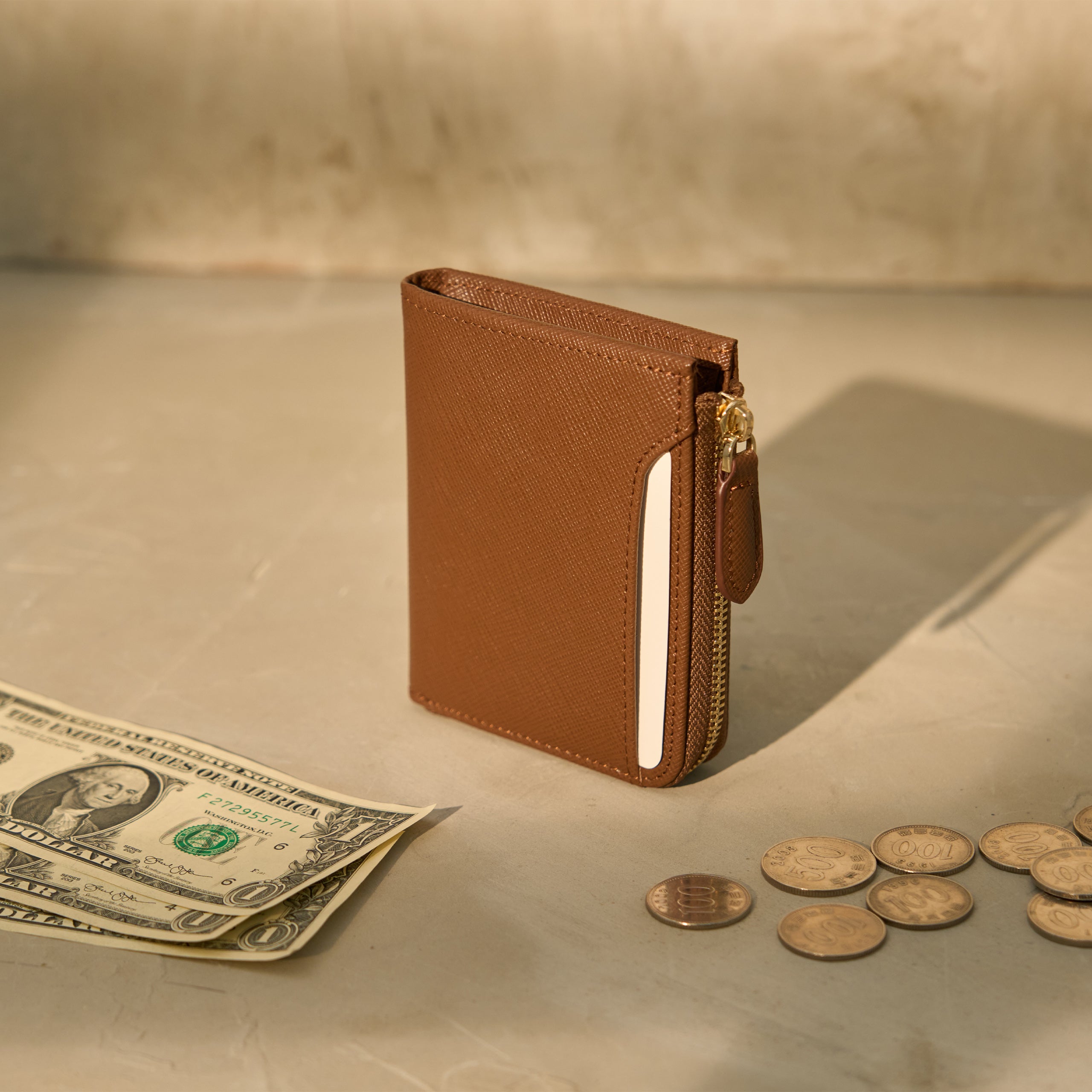 Alba L Zip Wallet | Cross Hatch Leather
