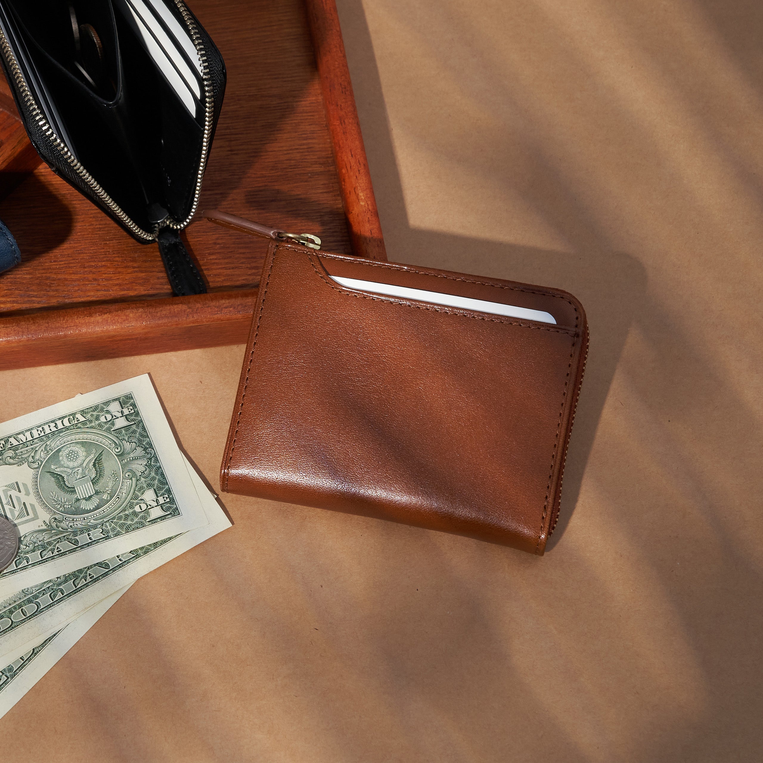Alba L Zip Wallet｜Vintage Leather